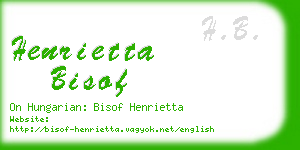 henrietta bisof business card